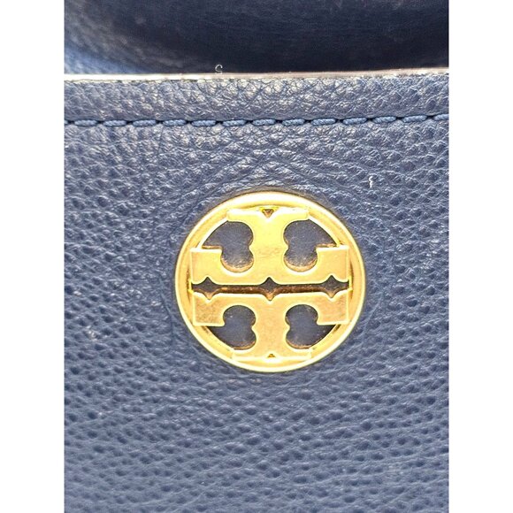 Tory Burch Women's Navy Blue Leather Chelsea Chain Hobo Shoulder Bag Sz L 2713 - Picture 13 of 16